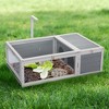 Sevobal Pet Crates and Houses Tortoise Wooden Turtle Habitat with Removable Top and Tray for Indoors and Outdoors, Gray, 37.8"*25.39"*12.01" - 2 of 4
