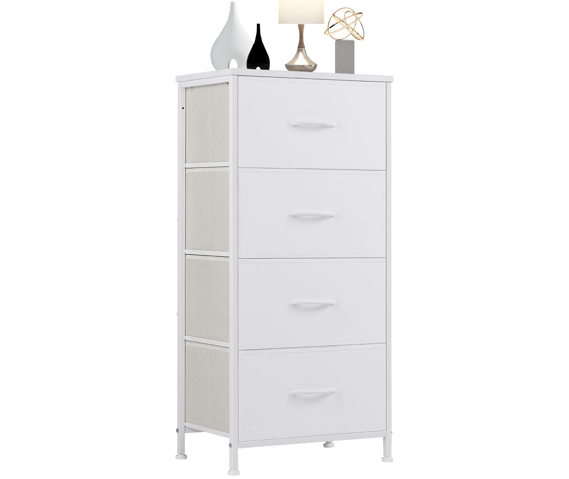 JIONJOY 4 Drawer Storage Dresser Chest - White