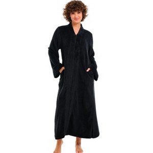Alexander del Rossa Womens Zip Up Robe, Robe with Zipper for Women
