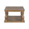 Sapphtopaz Retro Modern Coffee Table with Vase Column Legs, Pine Veneer Center Table with Vase Column Legs, Vintage Living Room Table - 4 of 4