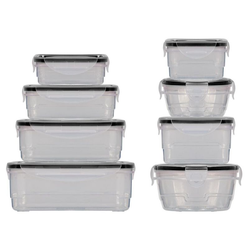 Lexi Home Plastic Containers with Snap Lock Lids (Set of 8), 3 of 6