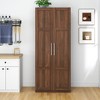 ORRD 2-Door Pantry Cabinet w/3 Adjustable Shelves - Freestanding Storage Cupboard for Kitchen, Dining Room & Living Room - 3 of 4
