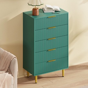 6/5/3 Drawer Dresser for Bedroom,  Wood Chest of Drawers, Fluted Dresser - 1 of 4