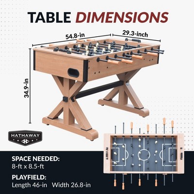 Daulton 55" Rustic Oak and Black Foosball Table