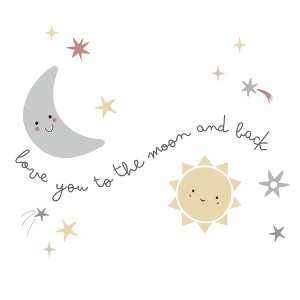 Bedtime Originals Little Star Celestial Moon & Stars Wall Decal/Stickers - 1 of 4