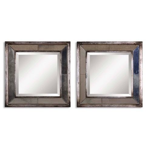 Square Davion Decorative Wall Mirror, Decorative Square Wall Mirrors Set Of 4