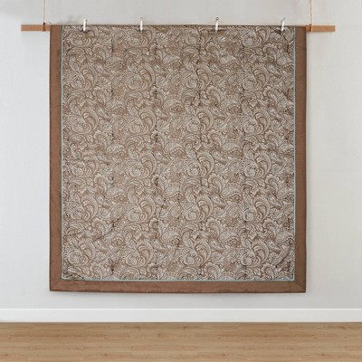 King Blue and Brown Paisley Cotton Jacquard Bed in a Bag Set
