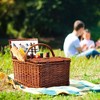 Juvale Juvale Wicker Picnic Basket for 4 with Utensils, Glasses, and Insulated Cooler Bag - Luxury Camping, Picnic Essentials - 3 of 4