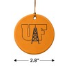 University of Findlay Primary Logo Porcelain Holiday Christmas Tree Ornament  2.8" (7.1 cm) - 3 of 4
