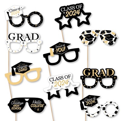 Big Dot of Happiness Blue Grad Best is Yet to Come Graduation Party Glasses  Drink Tags 24 Ct, 24 Count - Kroger