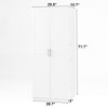 71" Tall Kitchen Pantry Cabinet, Freestanding Cupboard Storage Cabinet with Adjustable Shelves, Wooden Coffee Bar Cabinet for Living Room Kitchen - 4 of 4