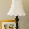 Vynxaria Slant Scallop Bell Softback Lampshades, 6.5"x12"x10" White with Washer Fitter - 2 of 4