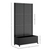 Vynxaria Metal Planter Box with Trellis Raised Garden Bed with 4 wheelsTrellis & Privacy Screen for Climbing Plants, Vegetables, Vines - 3 of 4
