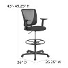 Flash Furniture Ergonomic Mid-Back Mesh Drafting Chair with Black Fabric Seat, Adjustable Foot Ring and Adjustable Arms - 4 of 4