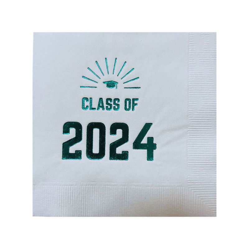 Paper Frenzy Paper Frenzy Graduation Foil Stamped Party Napkins Class of 2024 - 25 pack, 5 of 6