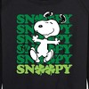 Women's - Peanuts - Snoopy's St. Patrick's Day Lightweight French Terry Wide Neck Long Sleeve Shirt - 2 of 4