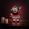 Santa Infinity Light Display 22.5"H Acrylic Waving Santa with Red & White LED Tunnel – Melrose Holiday Decor by Melrose - 3 of 4