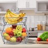 Sorbus2-Tier Fruit Breadbasket Display Stand, Counter Storage for Kitchen, Bathroom, Rectangular Antique Metal - 4 of 4