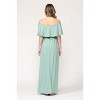 Hello Miz Women's Off Shoulder Ruffle Maternity Maxi Dress - 4 of 4