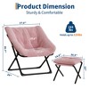 Saucer Chair, Plush Comfy Seat with Non-Slip Base, XL Foldable Lounge Chair for Teens and Adults, Accent Chair for Bedroom Dorm - 3 of 4