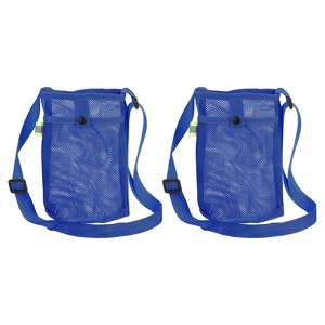 Unique Bargains Nylon Adjustable Shoulder Strap Mesh Water Bottle Holder 2 Pcs - 1 of 4