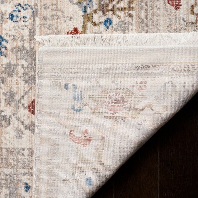 Ivory and Sage Vintage Persian Flat Woven Area Rug 5' x 7'