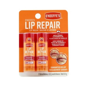 O'Keeffe's Lip Repair Balm Twin Pack - Cherry - 0.15/2pk - 1 of 3