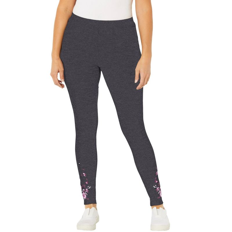 Catherines Women's Plus Size Knit Legging, 1 of 2