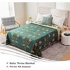 Itopfox Boho Throw Blanket for Bed 100% Cotton Ultra Soft Rustic Quilt Fall Blanket Bird Floral Printed Farmhouse Decor Large Bed Blankets All Season - 3 of 4