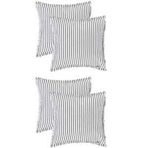 REGALWOVEN 4 Pcs Striped Boho Throw Pillow Cover with Tassels Fringe for Home Decoration - 1 of 4