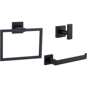 Mixxidea Square Single Towel Hook Bundle with Towel Holder, Square Towel Ring - 1 of 3