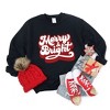 Simply Sage Market Women's Graphic Sweatshirt Retro Merry and Bright - 3 of 4