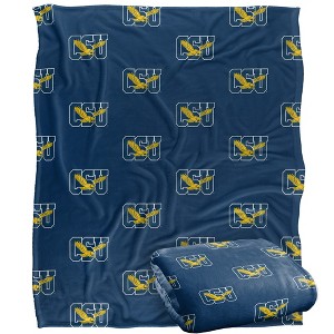 Coppin University Logo Pattern Silky Touch Blanket White 50x60 - 1 of 4