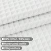 Cotton Blend Shower Curtain, 78 Long, Honeycomb Waffle Weave, Hotel Luxury, Heavy Weight, Washable, White - 2 of 4