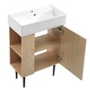 Chery Life 21.6" Bathroom vanity, Bathroom Storage Cabinet with Single Ceramic Sink, Left Side Storage - 3 of 4