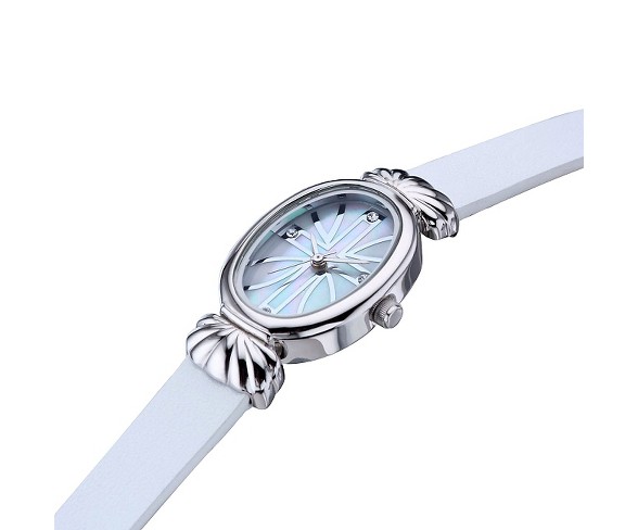 Women's Strap Watch with Mother of Pear Dial - White