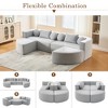 115" Boneless Modular Curved Sectional Sofa, Deep Seats - 4 of 4