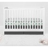 Bacati - Boys Soccer Muslin Green Gray 10 pc Crib Bedding Set with 4 Swaddling Blankets - 4 of 4