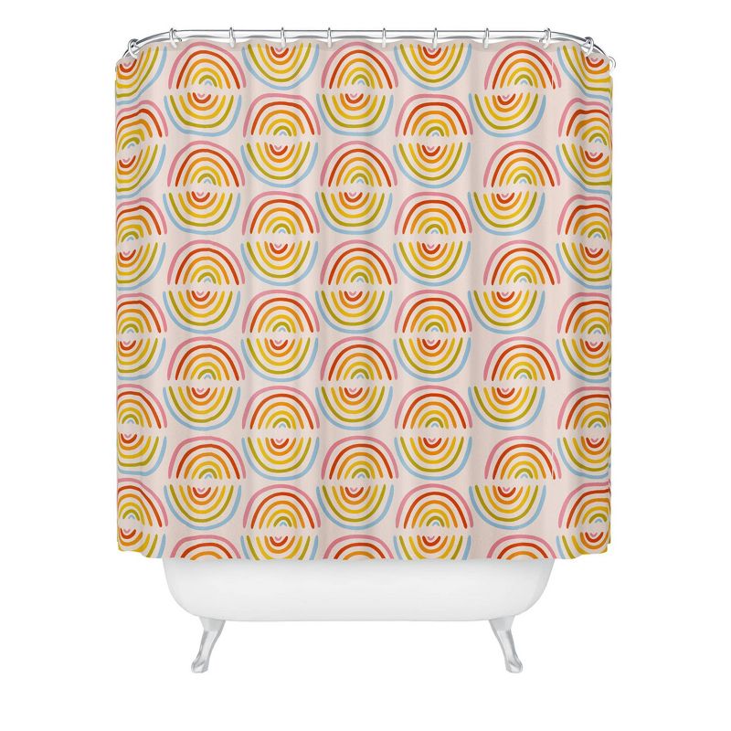 Doodle Rainbow Print Shower Curtain - Deny Designs, 1 of 5