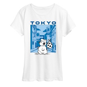 Women's - Peanuts - Olaf Tokyo Street Short Sleeve Graphic T-Shirt - 1 of 4