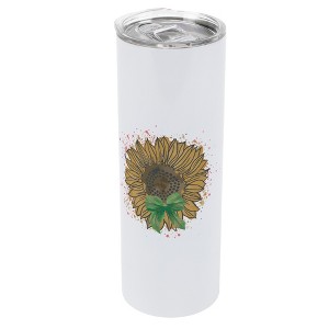 Elanze Designs 20 Ounce Stainless Steel On the Go Travel Tumbler With Push Top Lid, Sunflower - 1 of 1