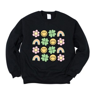 Simply Sage Market S.W.Smiley Smiley Clover Daisy Sweatshirt - 1 of 4