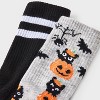 Girls' 2pk Pumpkin Halloween Crew Socks - Cat & Jack™ - 3 of 3