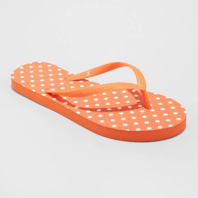 orange flip flops