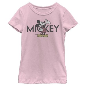 Girl's Disney Old School Mickey T-Shirt - 1 of 4