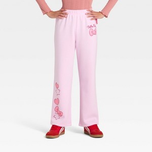 Girls' Sanrio Hello Kitty and Friends Fleece Sweatpants - Light Pink - 1 of 4