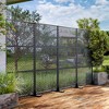 Lirago Metal Outdoor Privacy Screen Freestanding Patio Decorative Screens - 72"x35", Black - 4 of 4