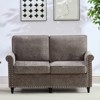 Mjkone Chenille Fabric Modern 3-Seater Sofa Couch/Loveseat Sofa/Single Sofa Armchair  with Rivet Design,Living Room Sofa - 2 of 4
