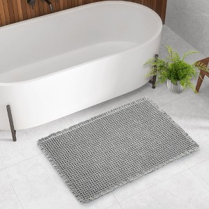 Deconovo Waffle Grid Bathroom Floor Mat Non Slip Absorbent Rug - 1 of 4