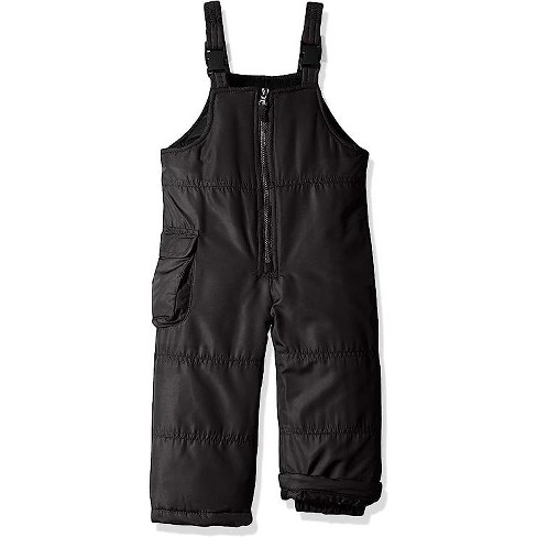 Kids Snow Overalls, Black Snow Bibs